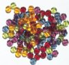 100 6x3mm Transparent Autumn Disk Bead Mix